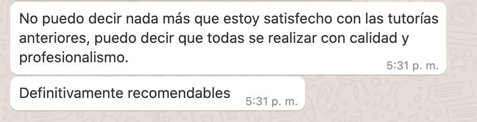 Opinión de un padre de familia enviada por WhatsApp